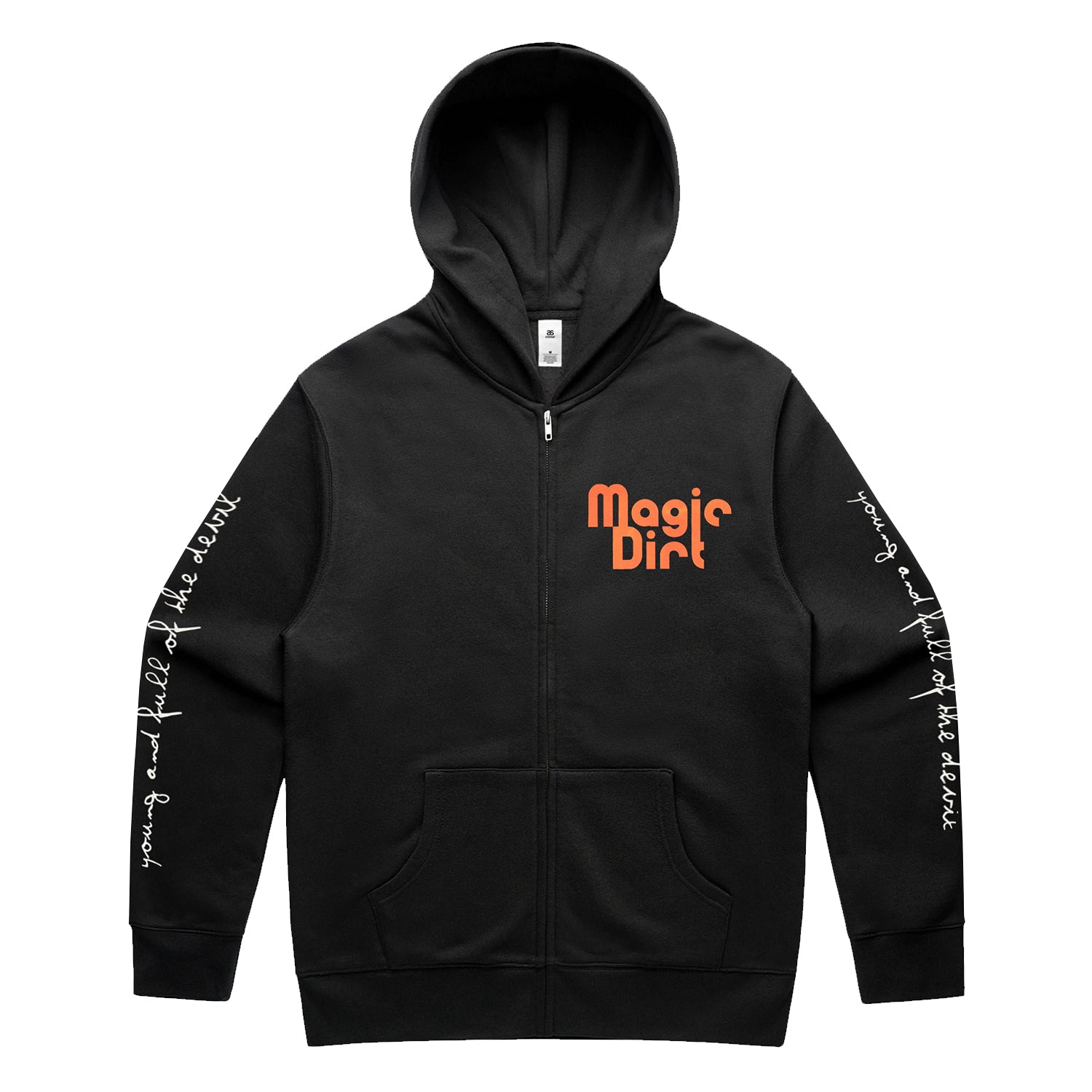 Magic Dirt - Young And Full of the Devil Zip Up Hoodie (Black)
