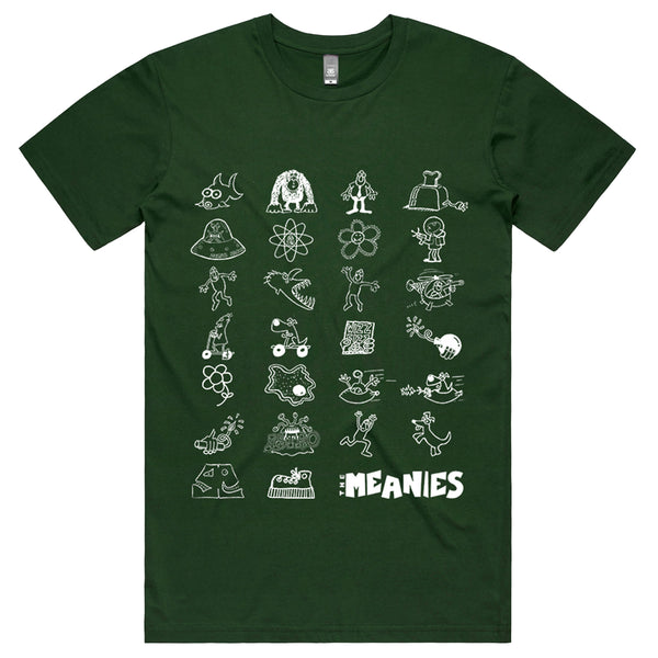 The Meanies - Icons T-Shirt (Forest Green)