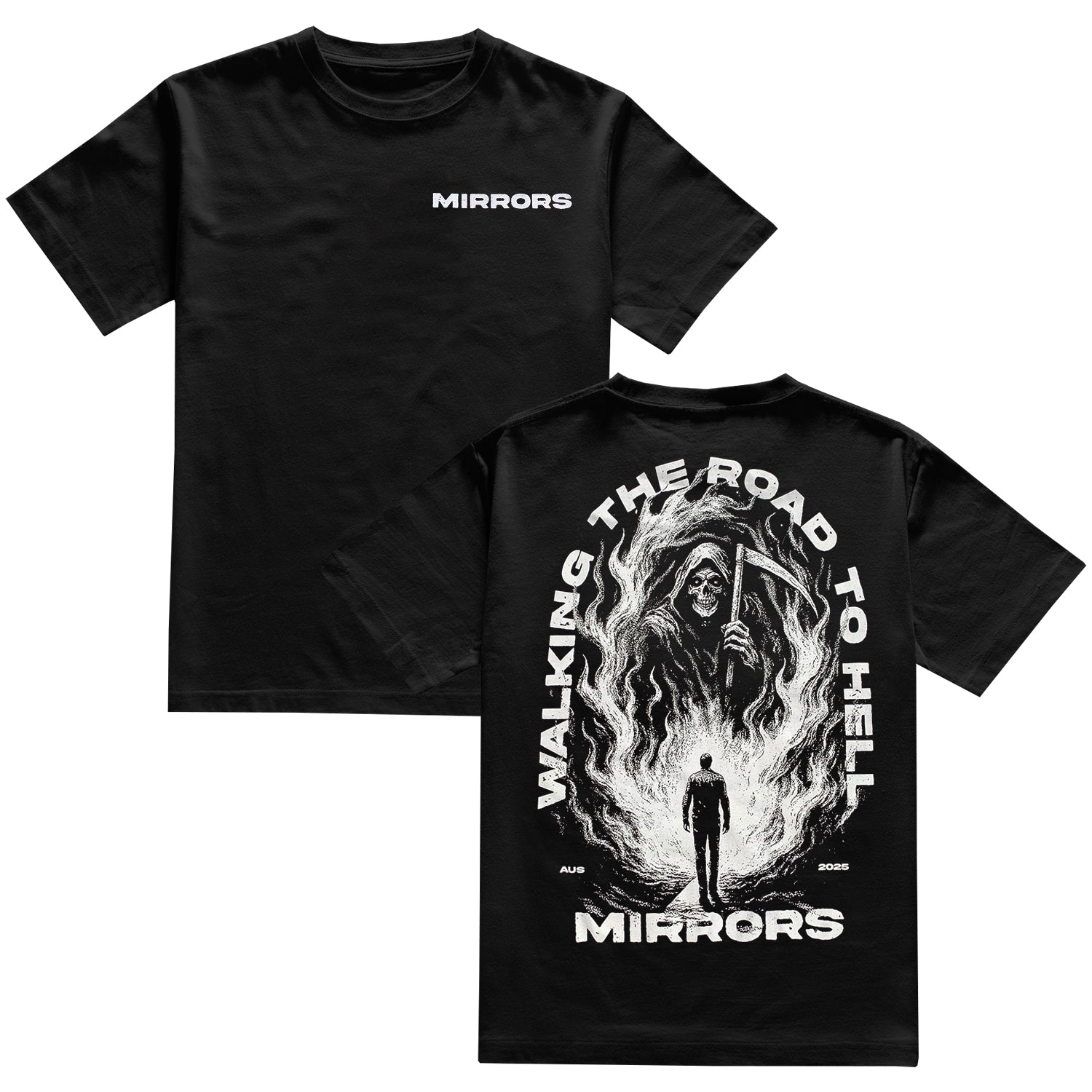 Mirrors - Walking The Road To Hell Tee (Black)