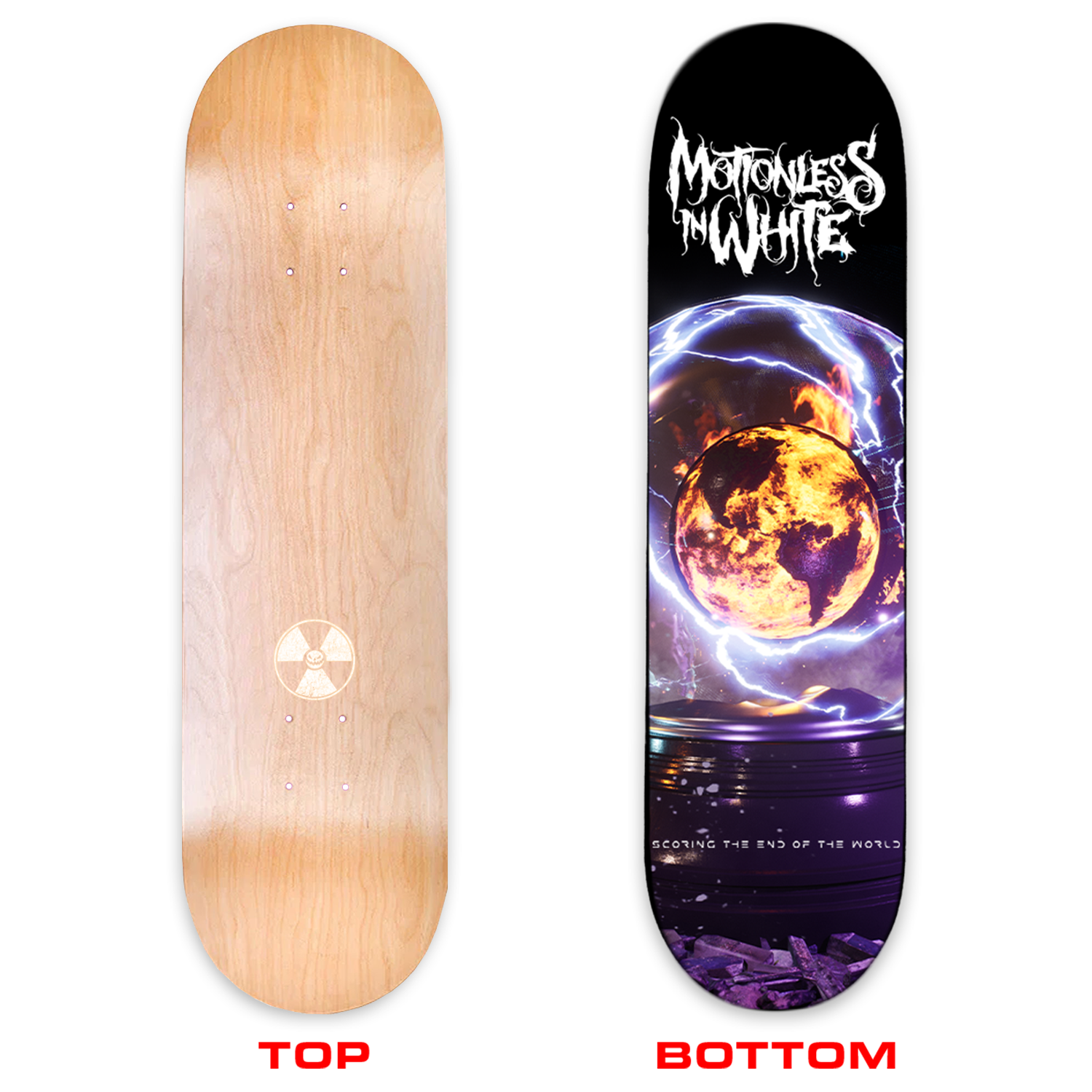 Motionless In White - STEOTW Alt Cover Skate Deck. Limited To 200 Available