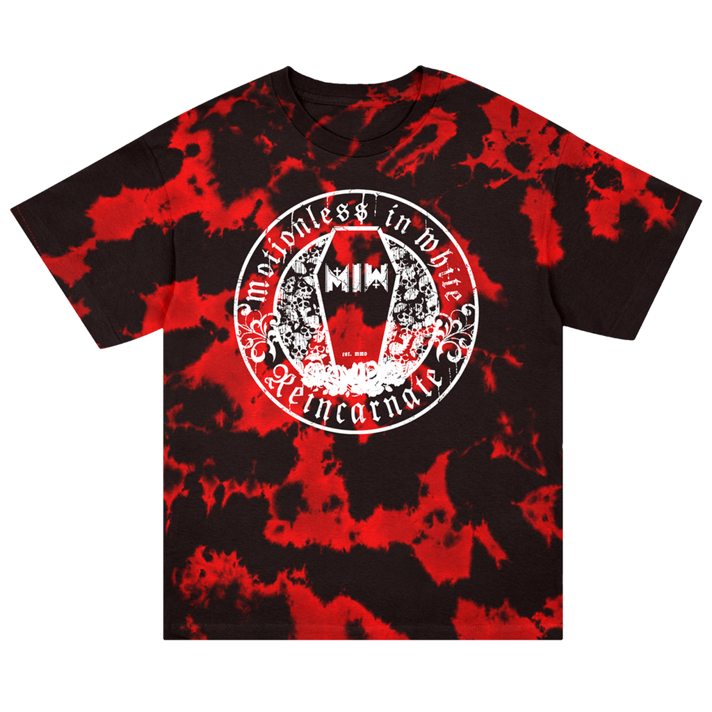 Motionless In White - Reincarnate Crest Dye Tee (Black/Red)