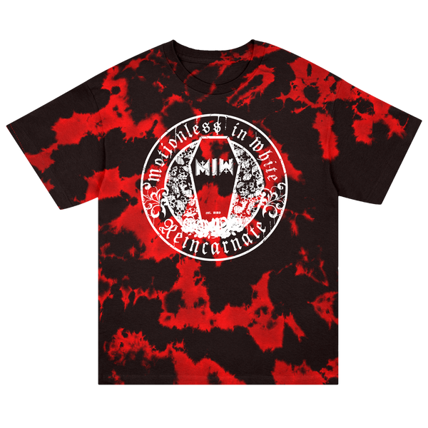 Motionless In White - Reincarnate Crest Dye Tee (Black/Red)