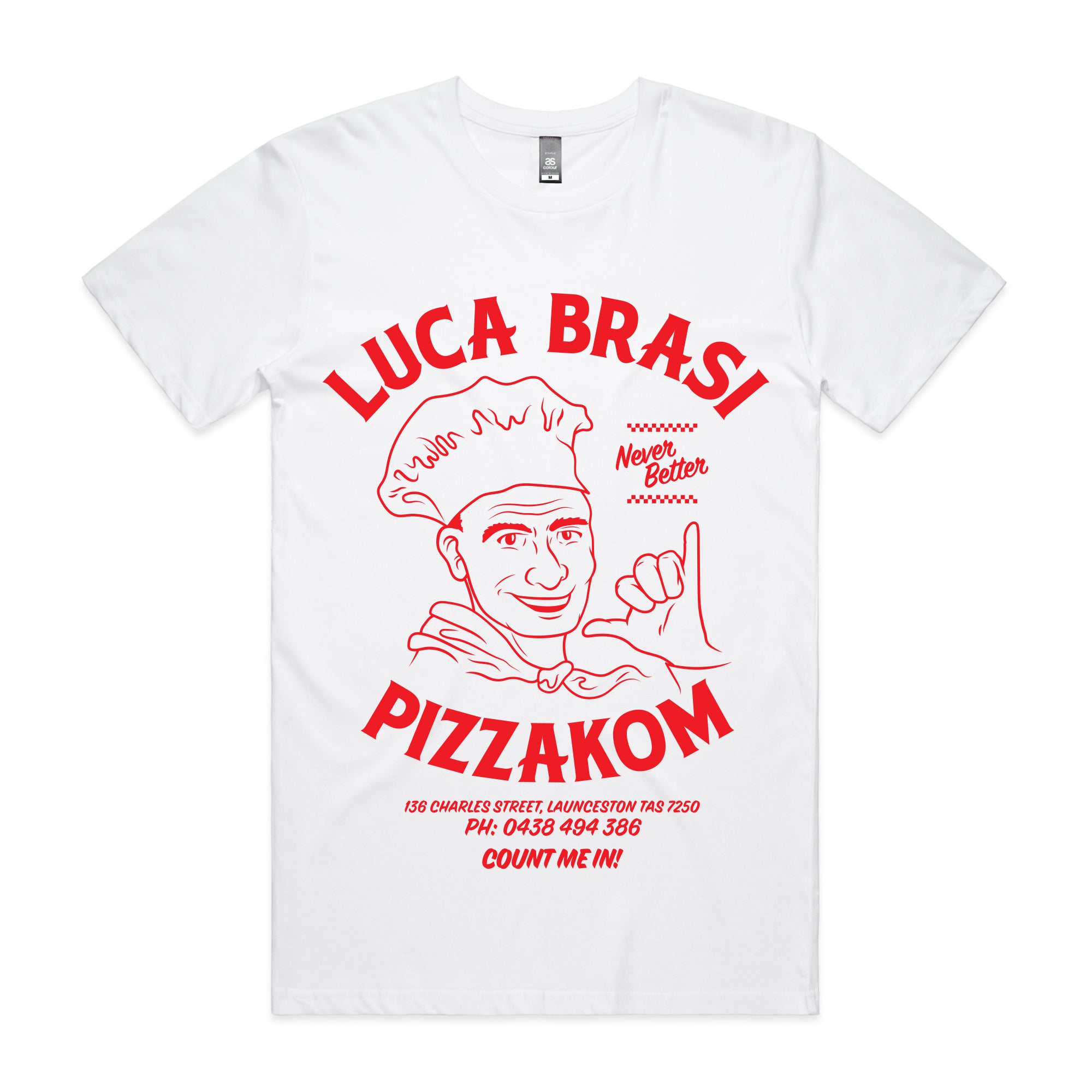 Luca Brasi x Pizzakom Tee (White)