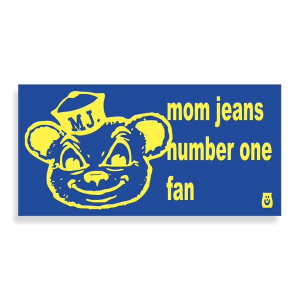 Mom Jeans - Number One Fan Sticker (Blue)