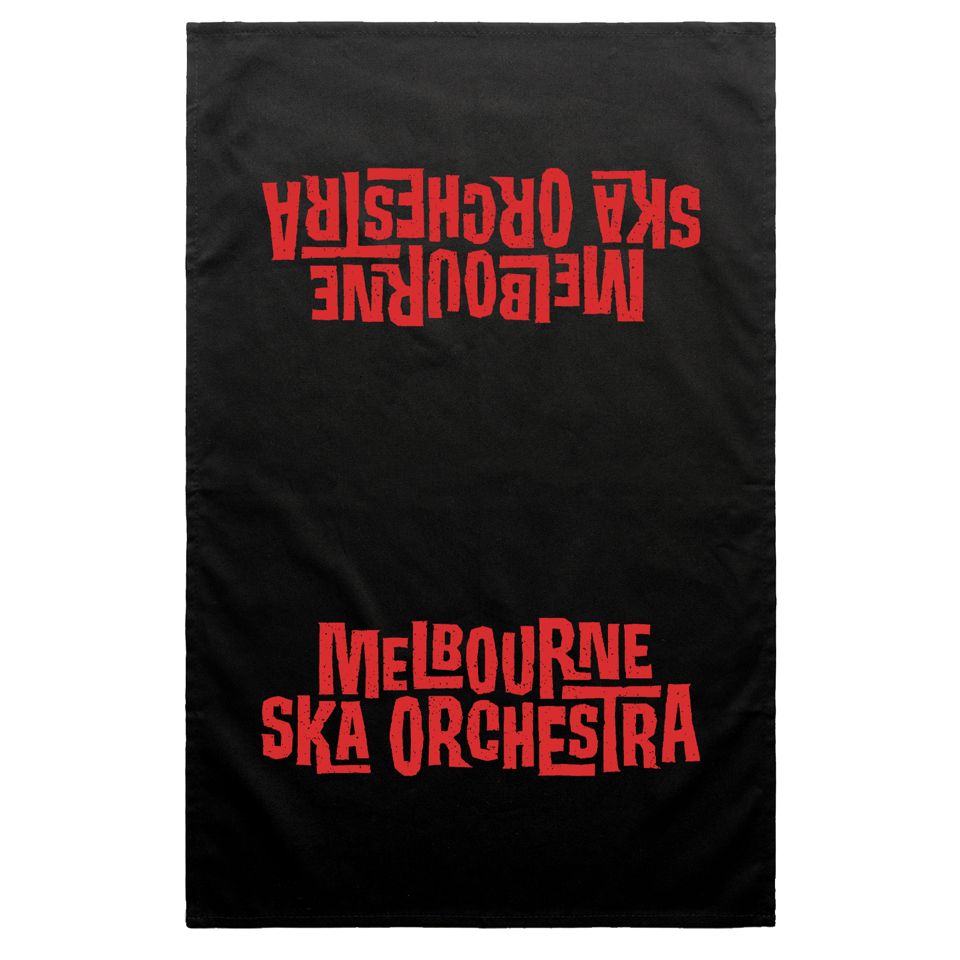 Distressed Logo Tea Towel (Black)