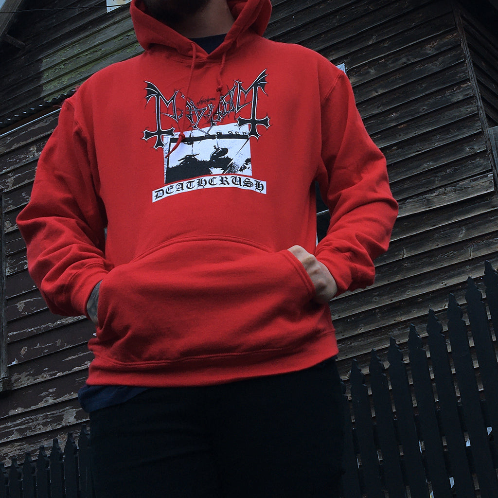 Mayhem - Deathcrush Pullover Hoodie (Red)