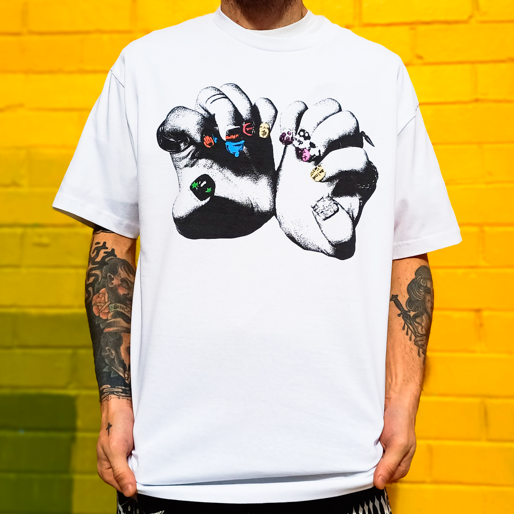 Michael Clifford - SIDEQUEST Nail Art T-Shirt (White)