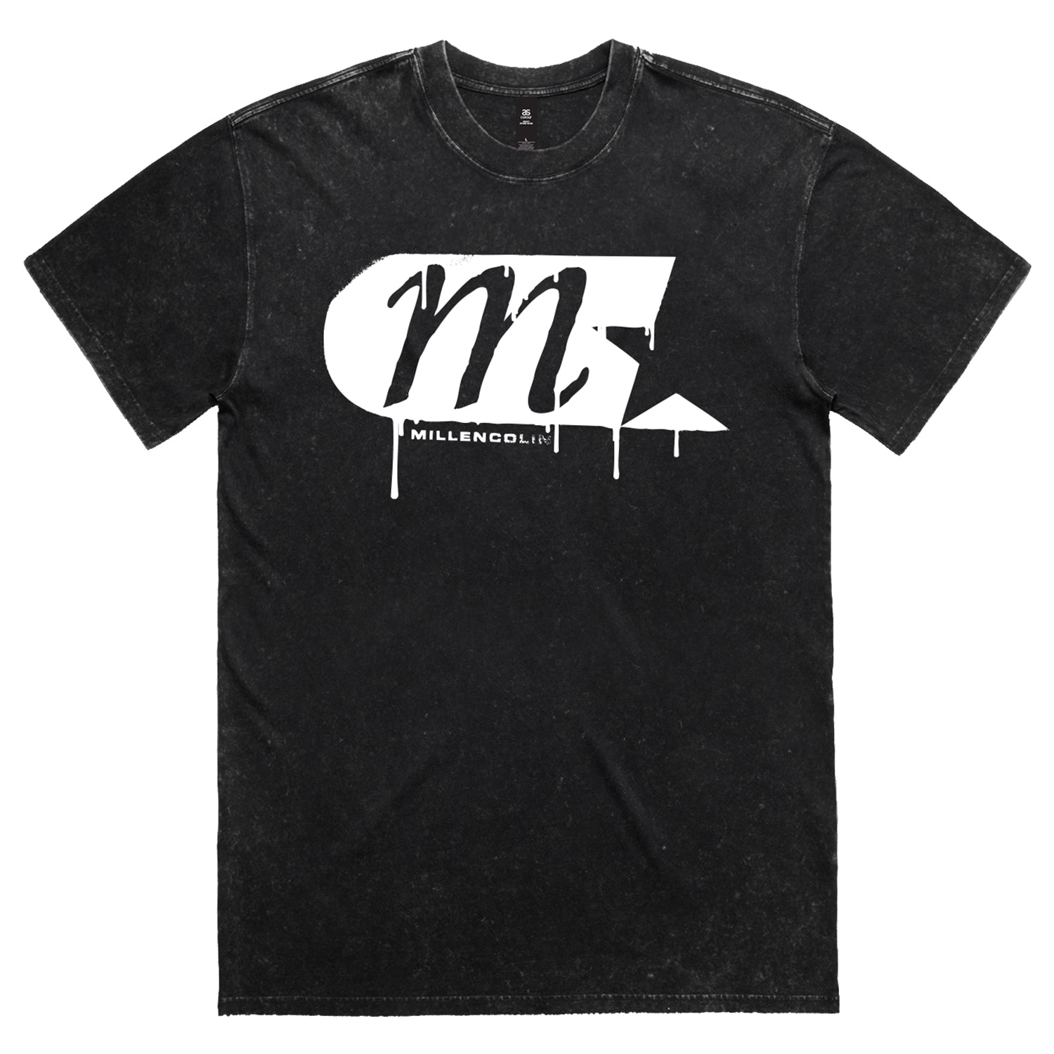 Millencolin – Spray Logo T-Shirt (Black Stone Wash)