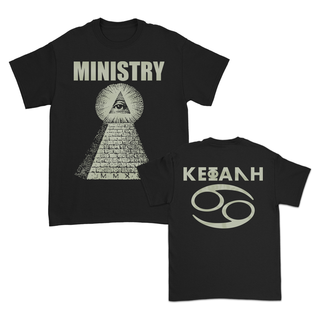 Ministry - Pyramid Glow-In-The-Dark T-Shirt (Black) - Limited Edition 