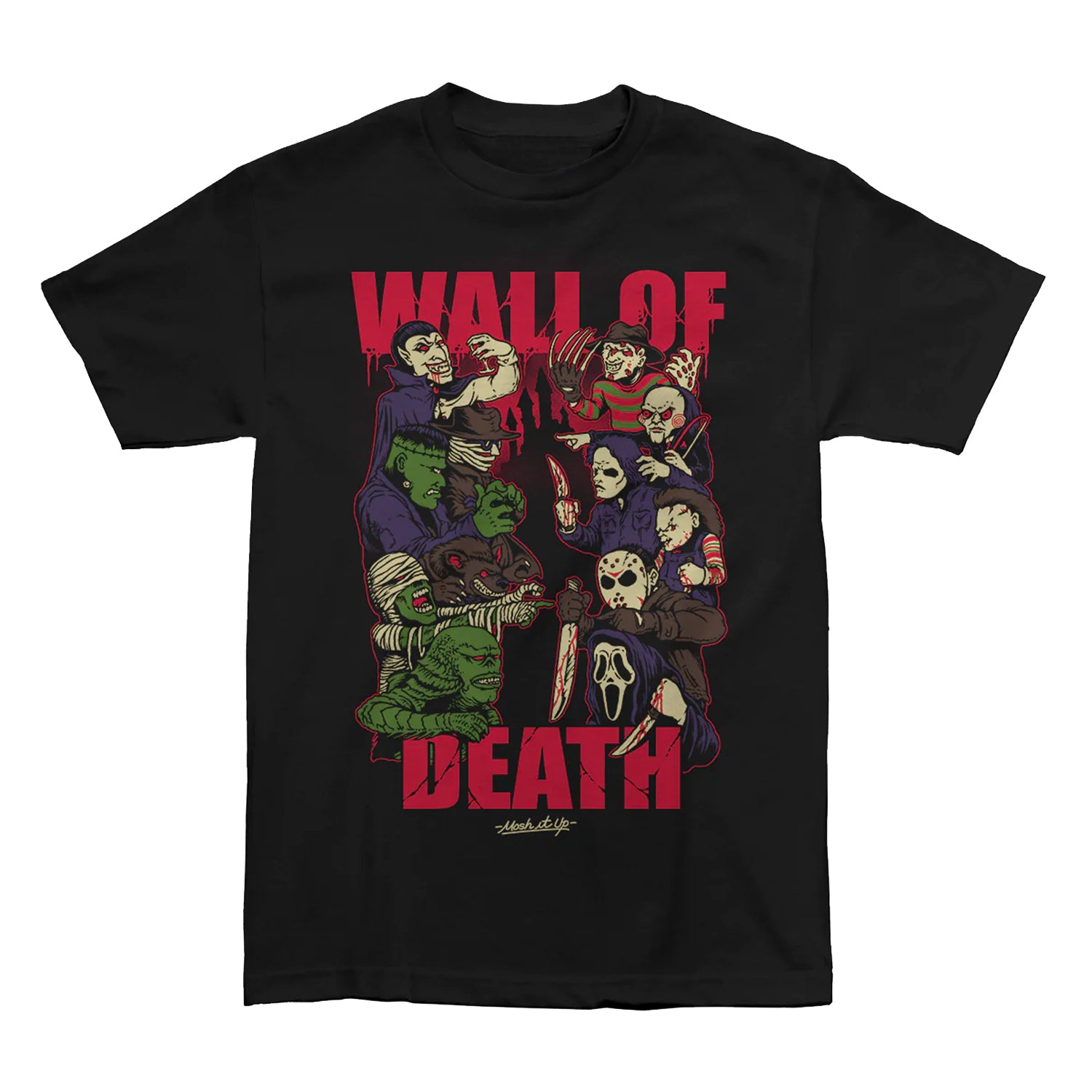 Mosh It Up - Wall Of Death Monsters T-shirt (Black)