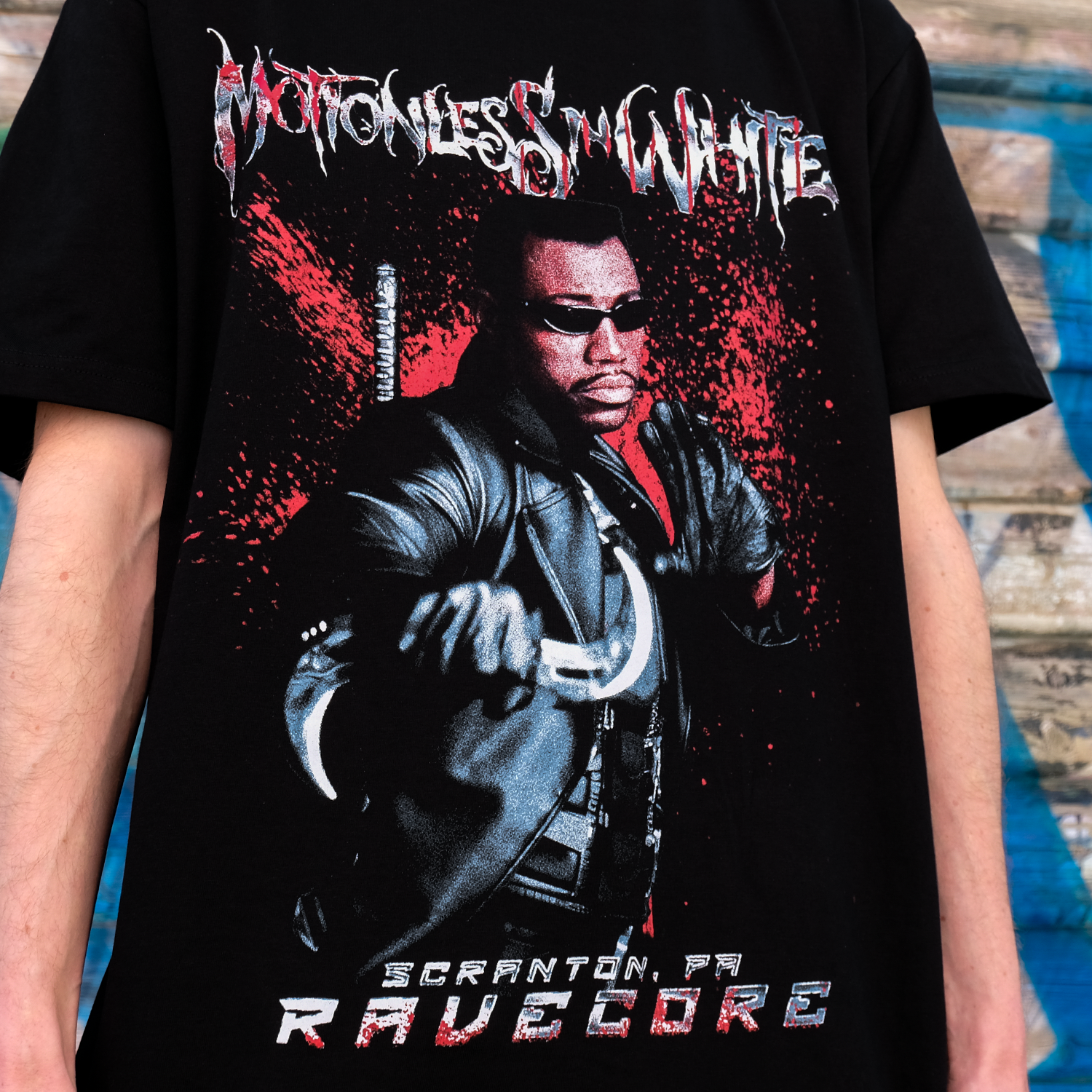 Motionless In White - Scranton PA Ravecore T-Shirt (Black)