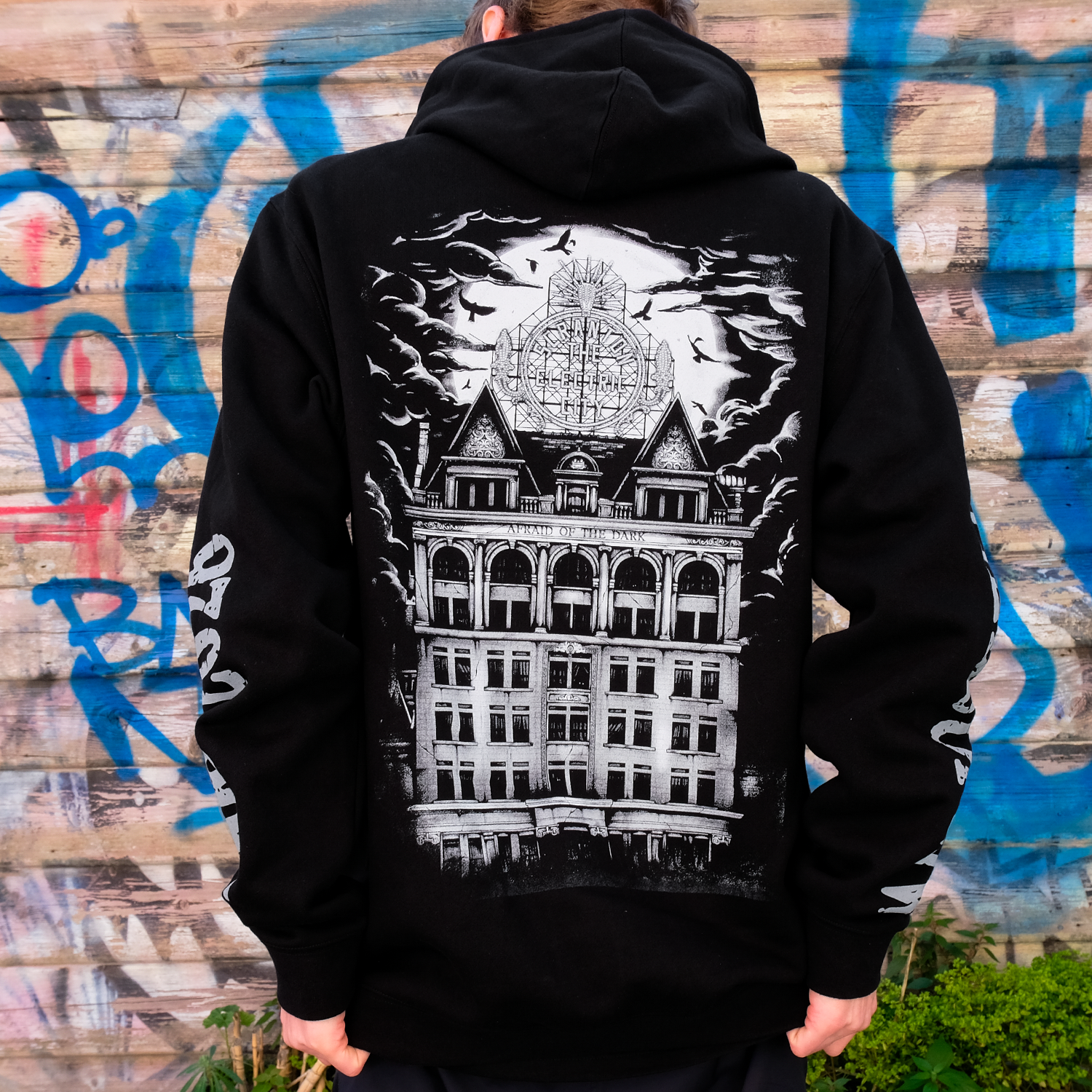 Motionless In White - Throwback Logo Zip Up Hoodie (Black)