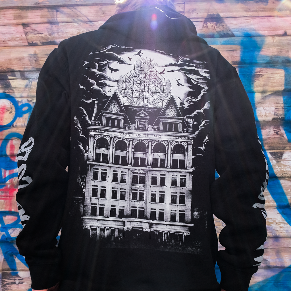 Motionless In White - Throwback Logo Zip Up Hoodie (Black)