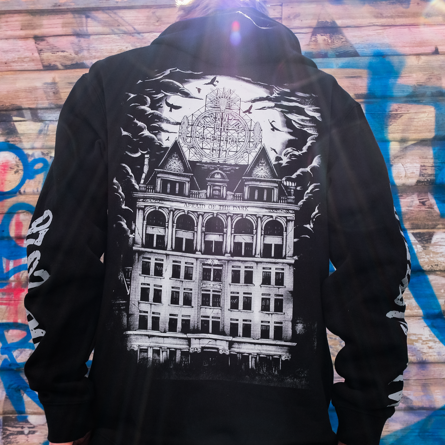 Motionless In White - Throwback Logo Zip Up Hoodie (Black)