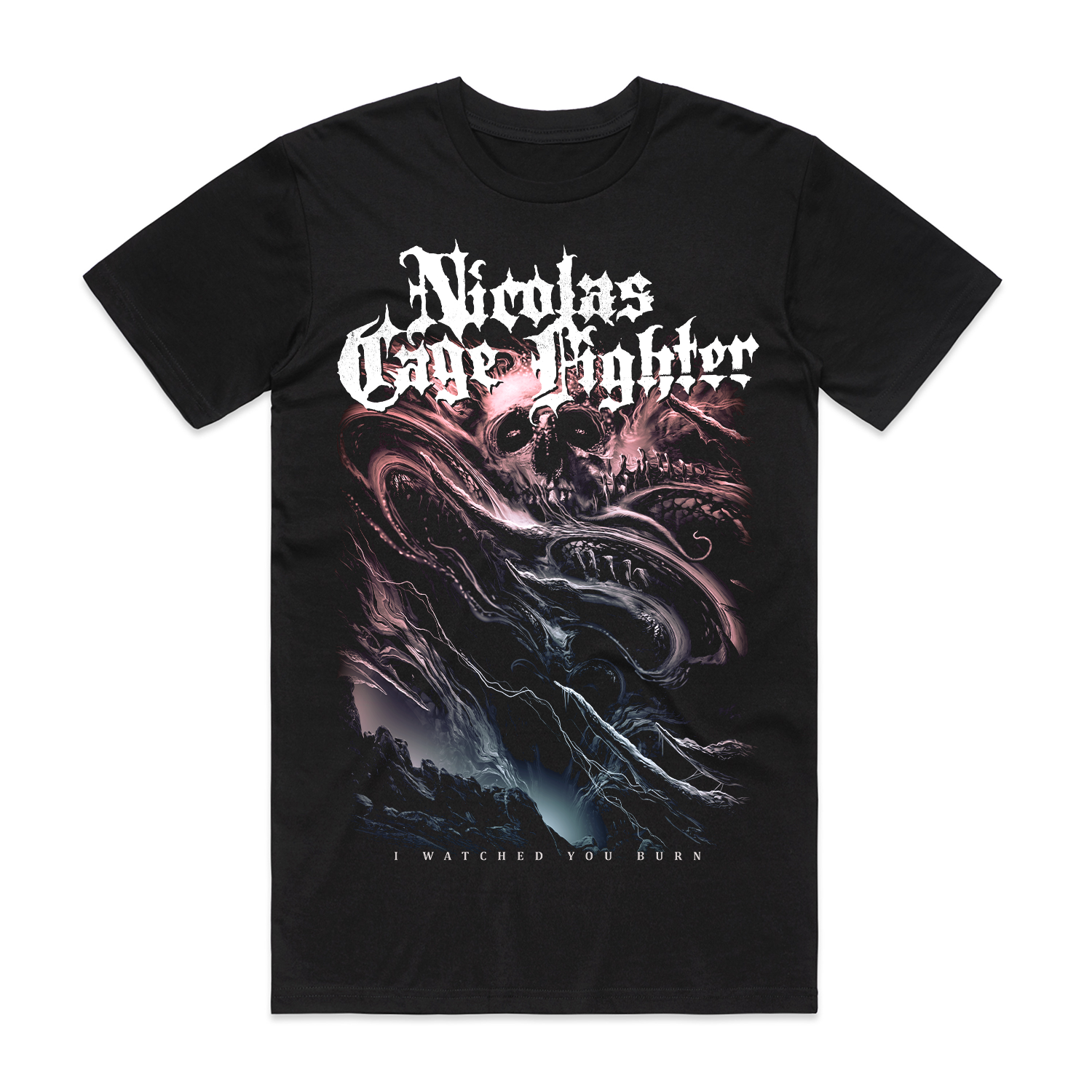 Nicolas Cage Fighter - I Watched You Burn T-Shirt (Black)