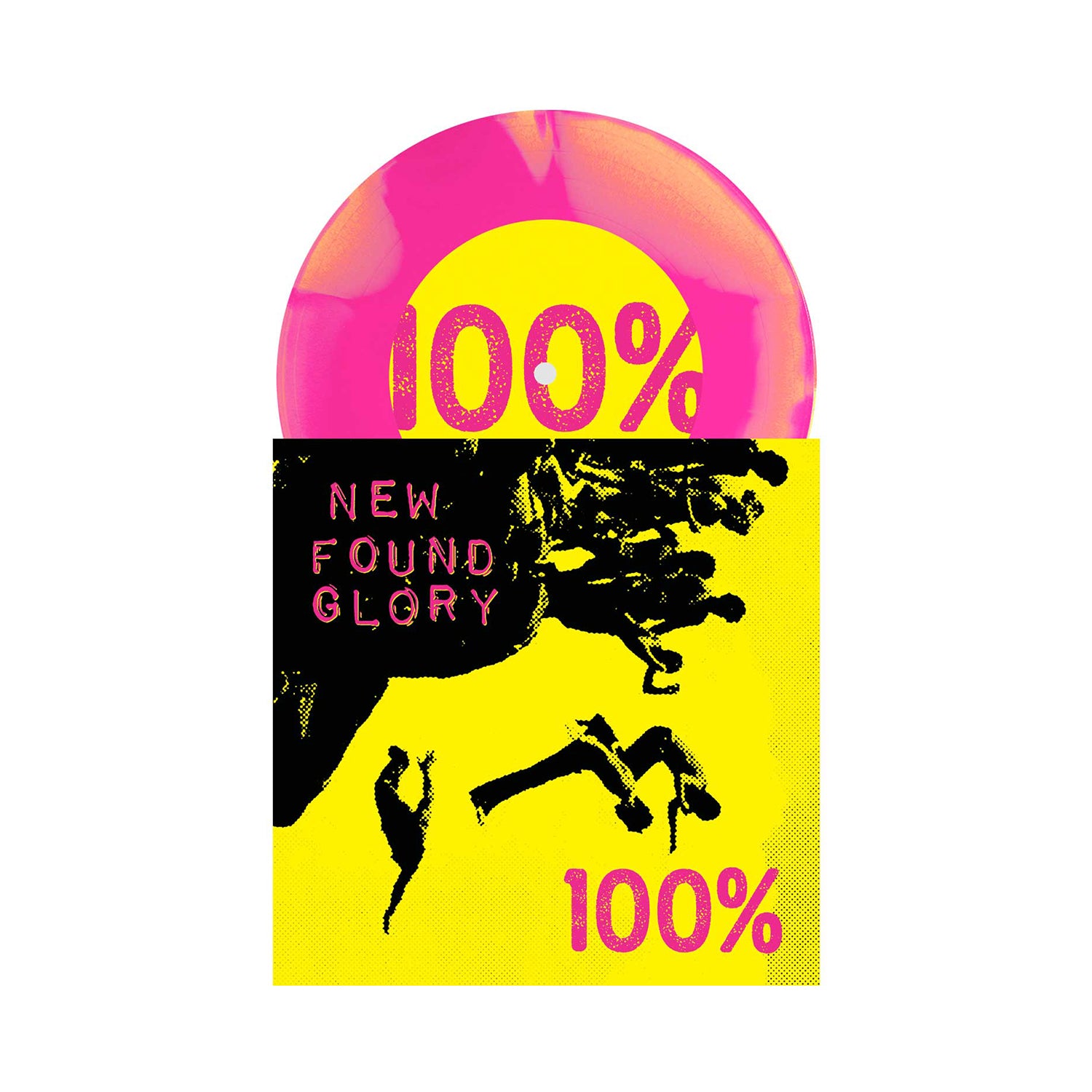 New Found Glory - 100% 7" Vinyl (Neon Yellow / Neon Pink Aside/Bside)