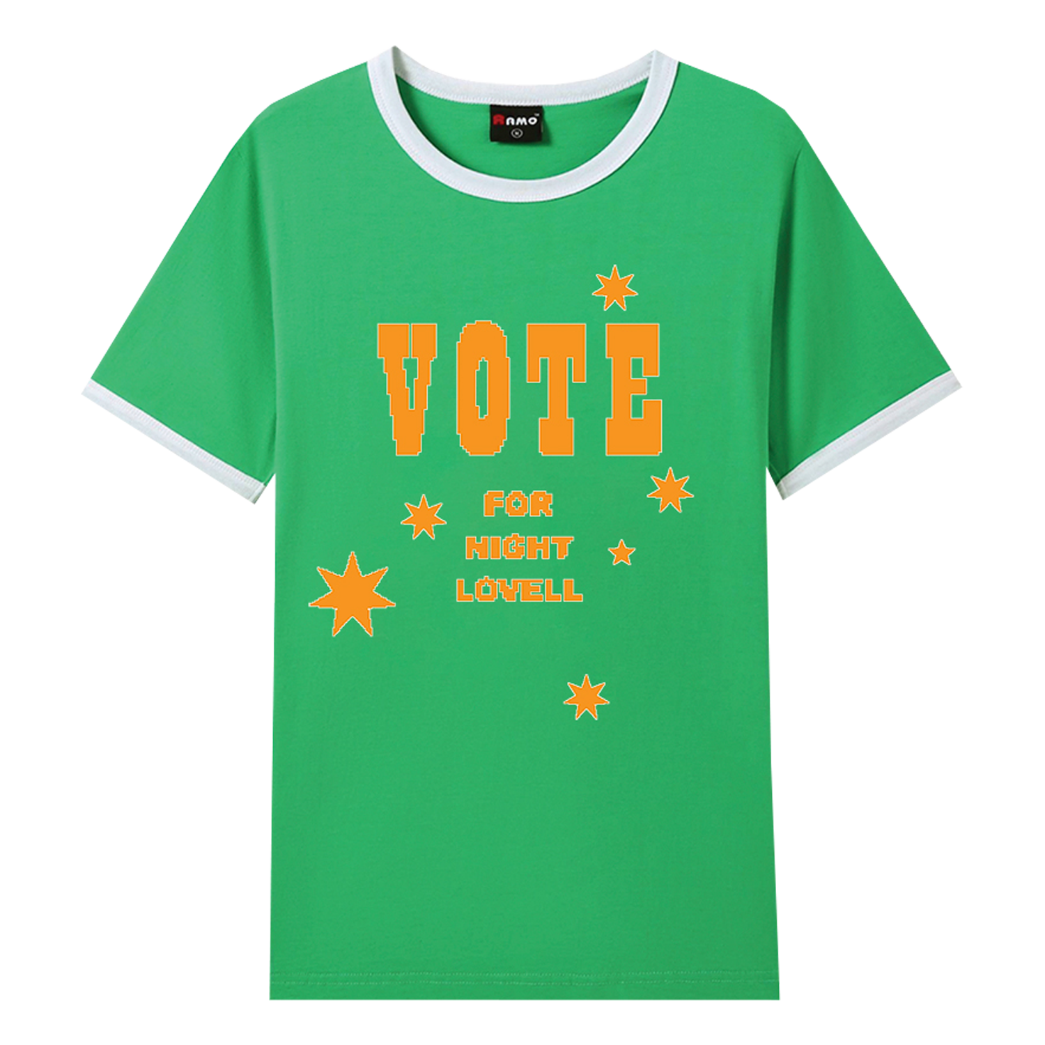 Night Lovell - Vote Ringer T-Shirt (Green/White)