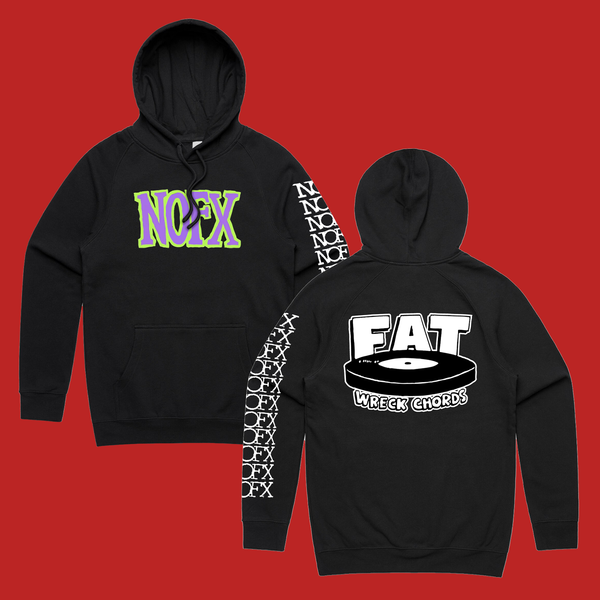 NOFX - Green/Purple Logo Pullover Hoodie (Black)