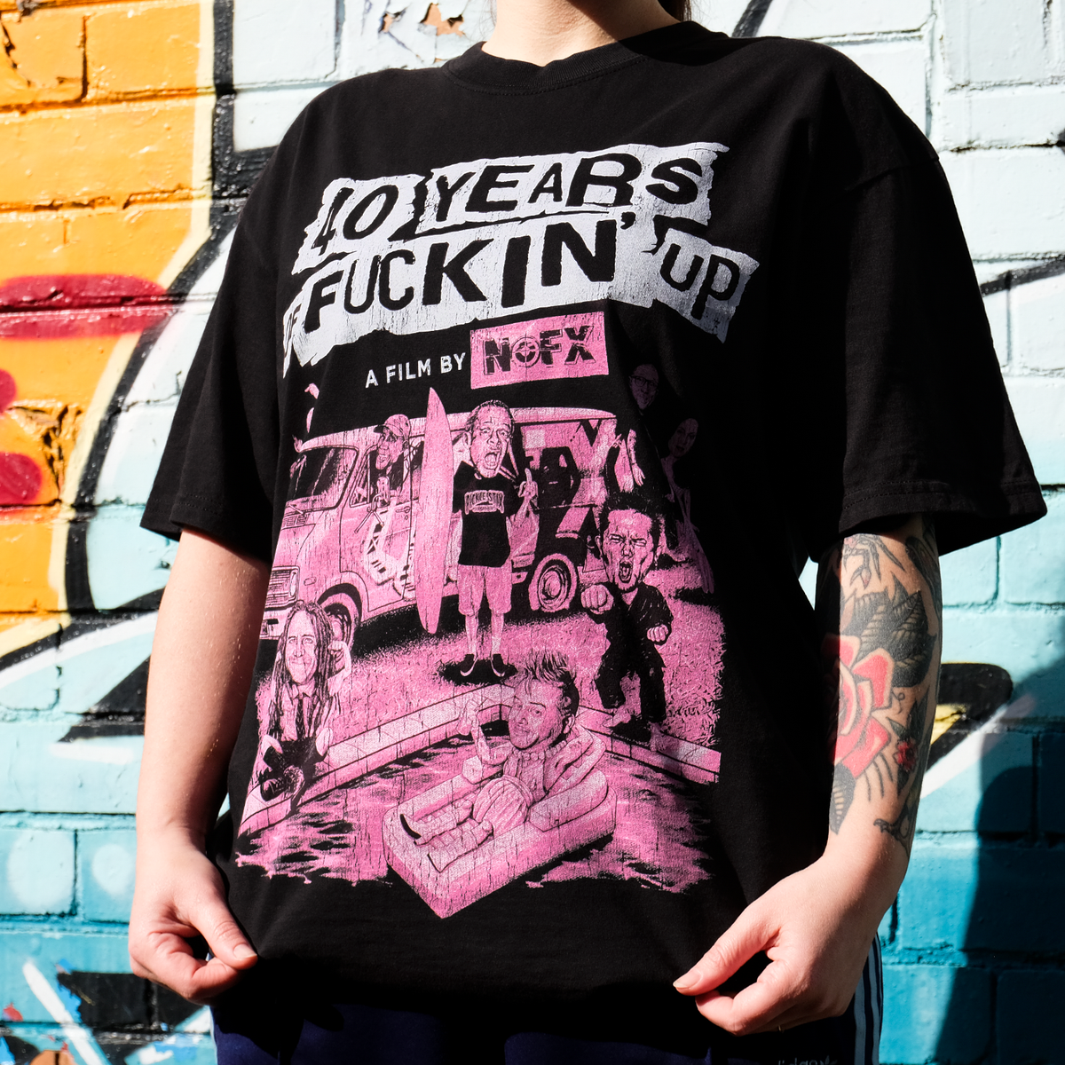 NOFX - NOFX 40 Years of Fuckin' Up T-Shirt (Black)