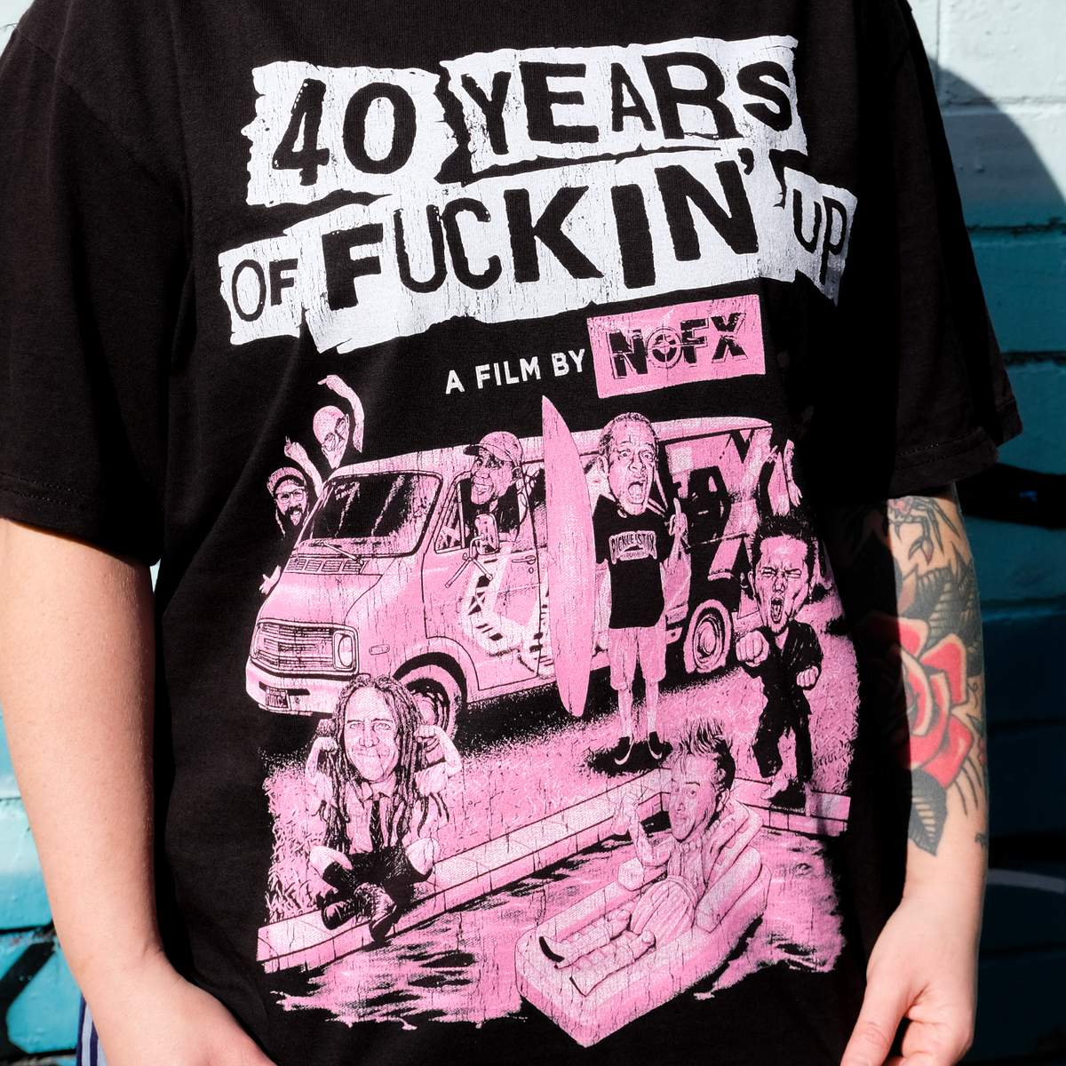 NOFX - NOFX 40 Years of Fuckin' Up T-Shirt (Black)
