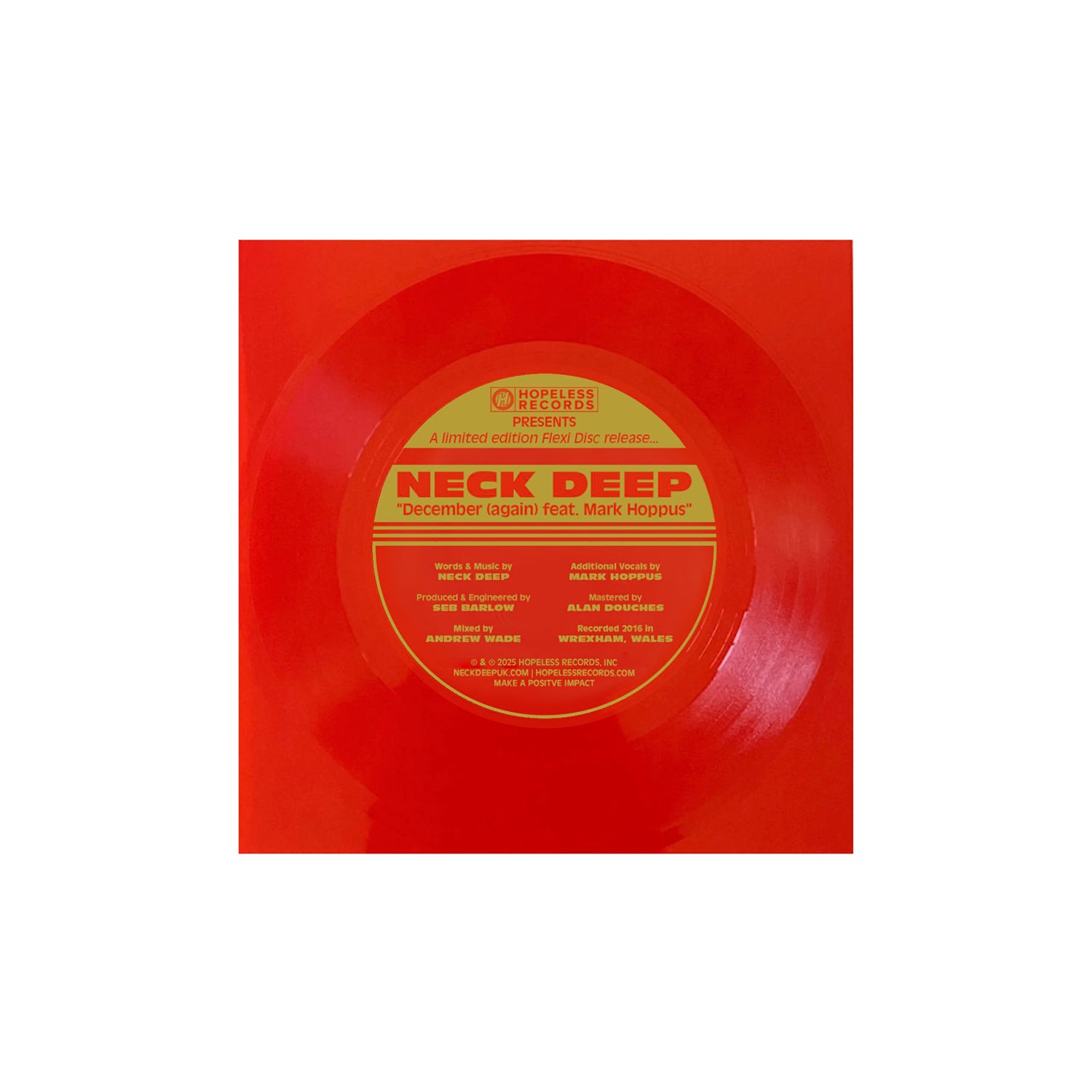 Neck Deep - December (again) [ft. Mark Hoppus] 7" (Flexi)