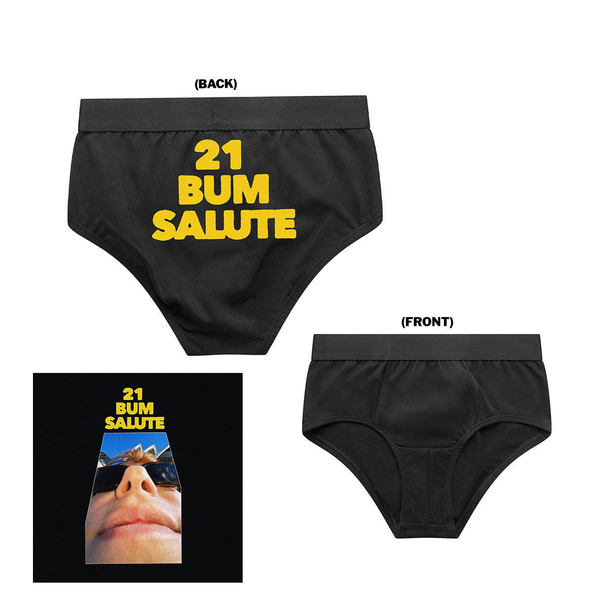 Party Dozen - 21 BUM SALUTE UNDIES (Black) + Digital Download