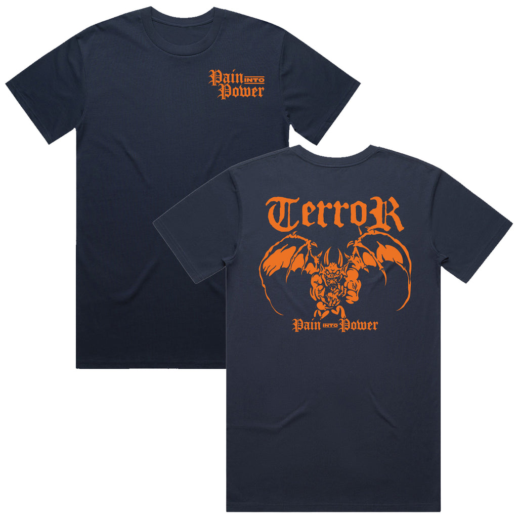 Terror - Pain Into Power T-Shirt (Navy)