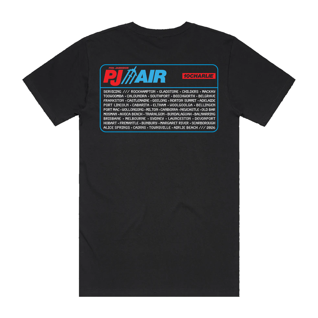 Phil Jamieson - PJ AIR Tour T-Shirt (Black) back