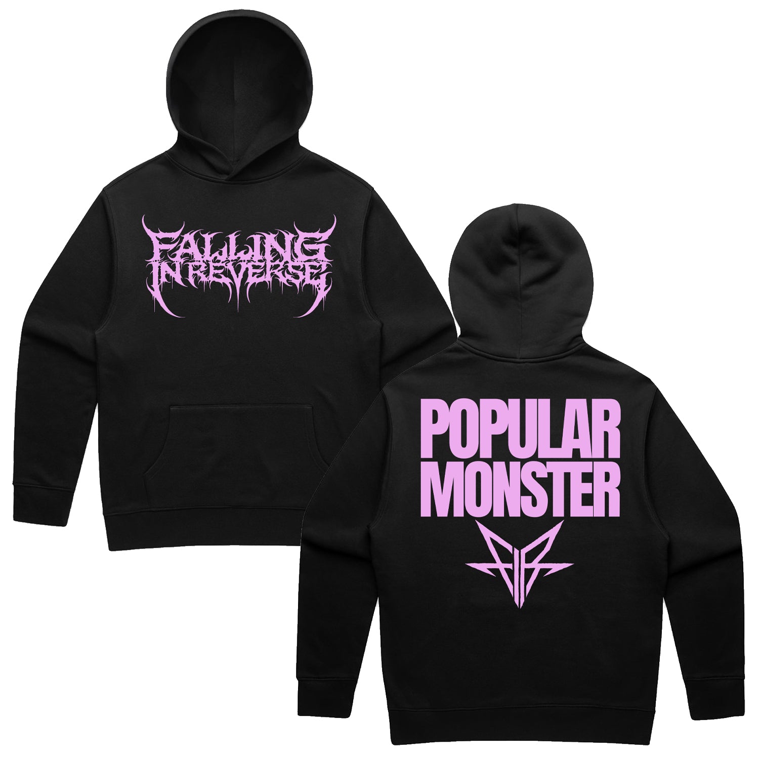Falling In Reverse - Popular Monster Text Hoodie (Black)