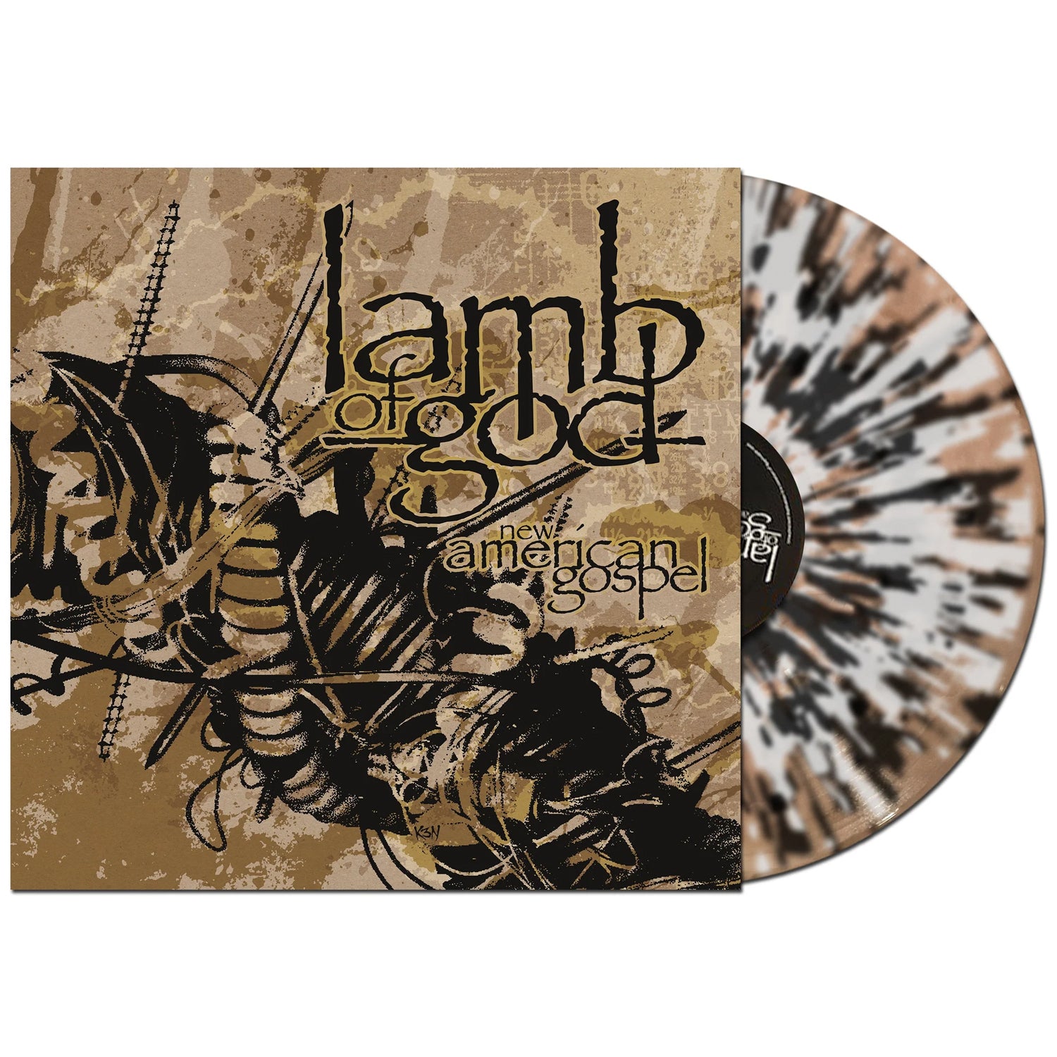 Lamb Of God - New American Gospel 12" LP (Clear Black w/ White & Gold Splatter Vinyl)