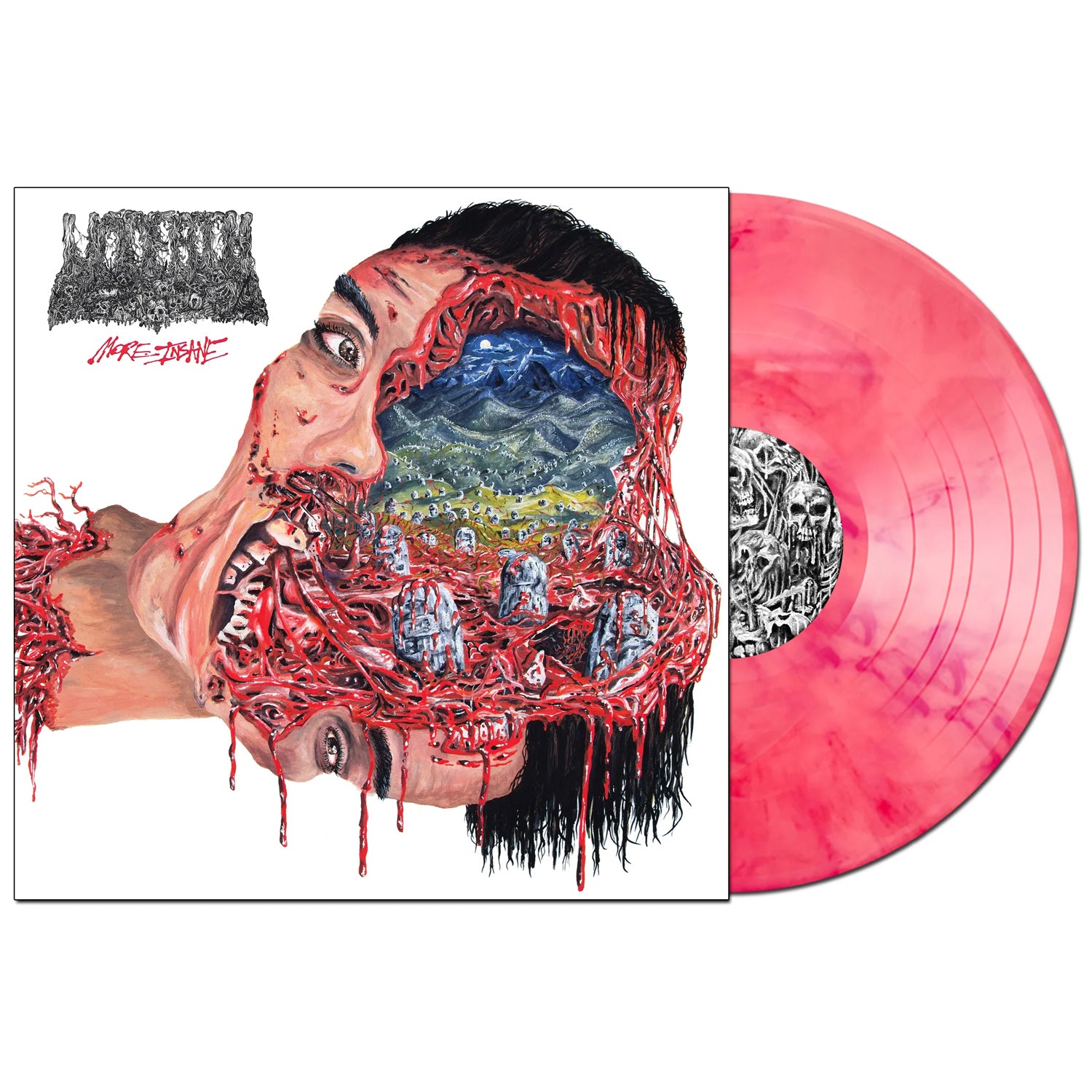Undeath - More Insane 12" LP (Red From Beyond Vinyl)