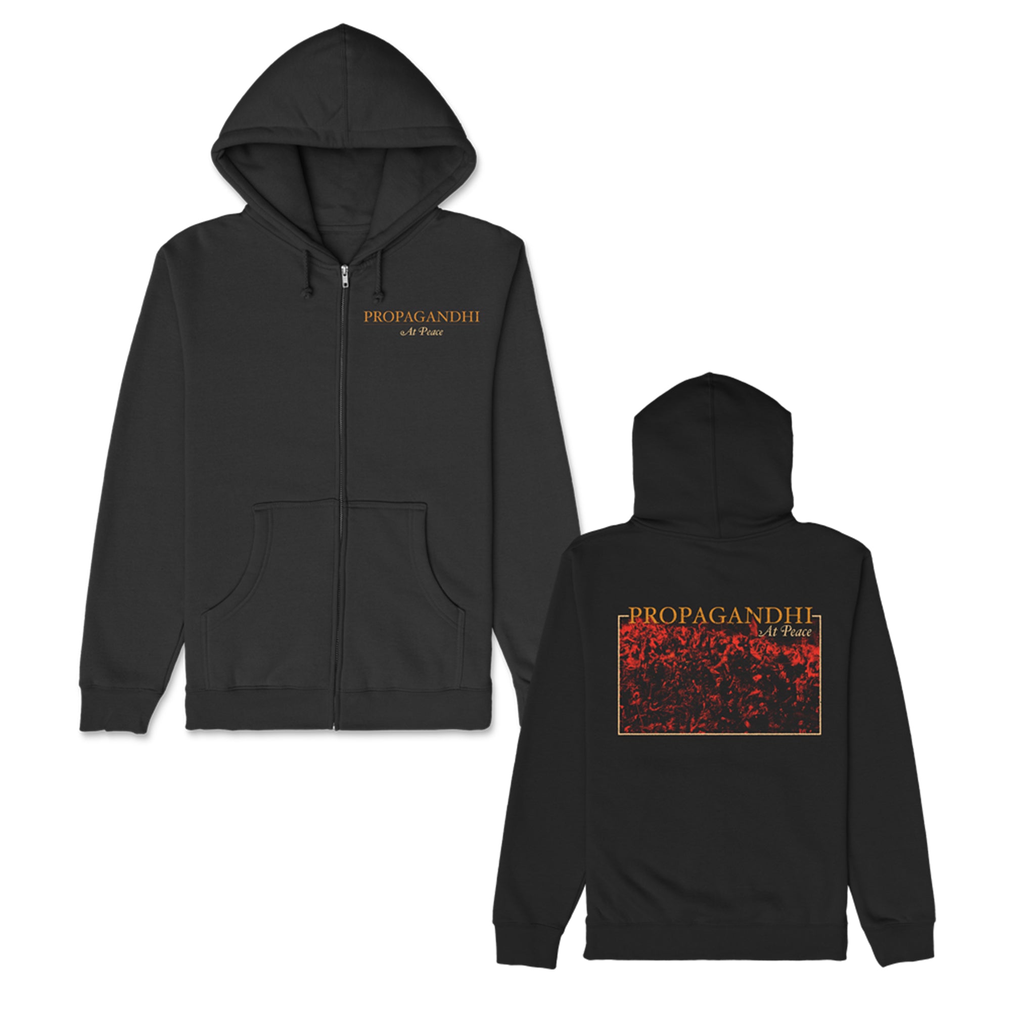 Propagandhi - At Peace Album Zip-up Hoodie (Black)