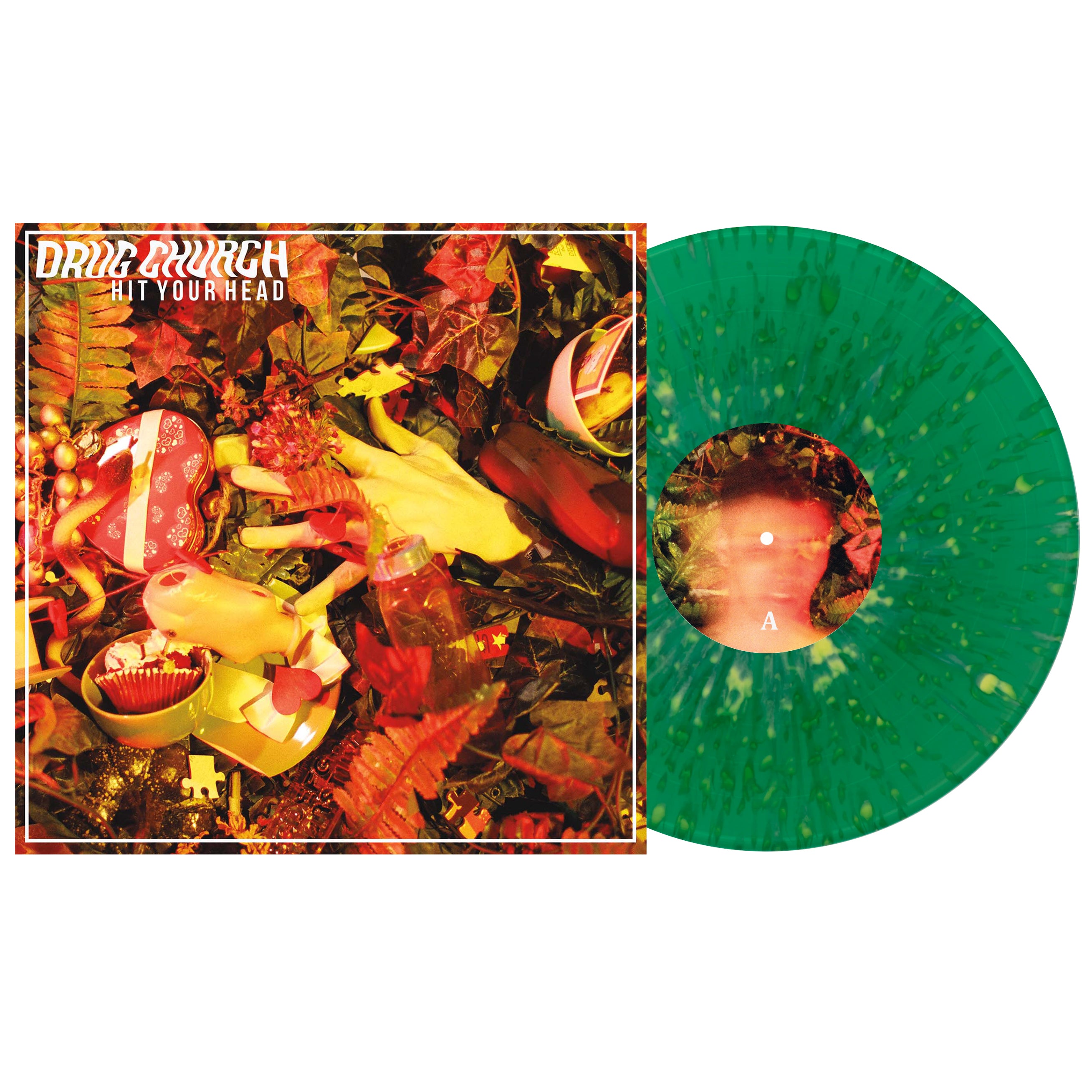 Drug Church - Hit Your Head LP (Green w/ Neon Yellow Splatter Vinyl)