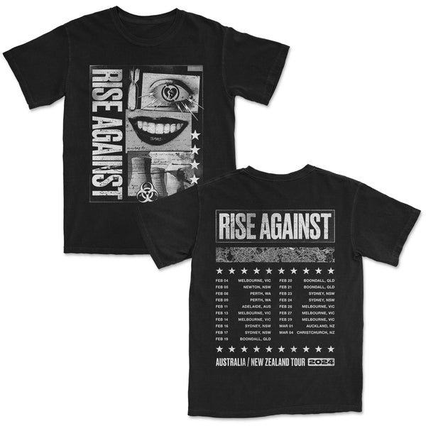 Rise Against - AUS/NZ 2024 Tour T-Shirt (Black)