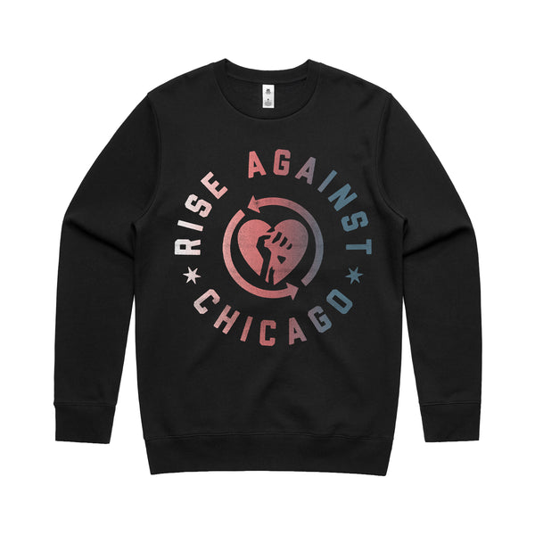 Rise Against - Chicago Heartfist Crewneck (Black)