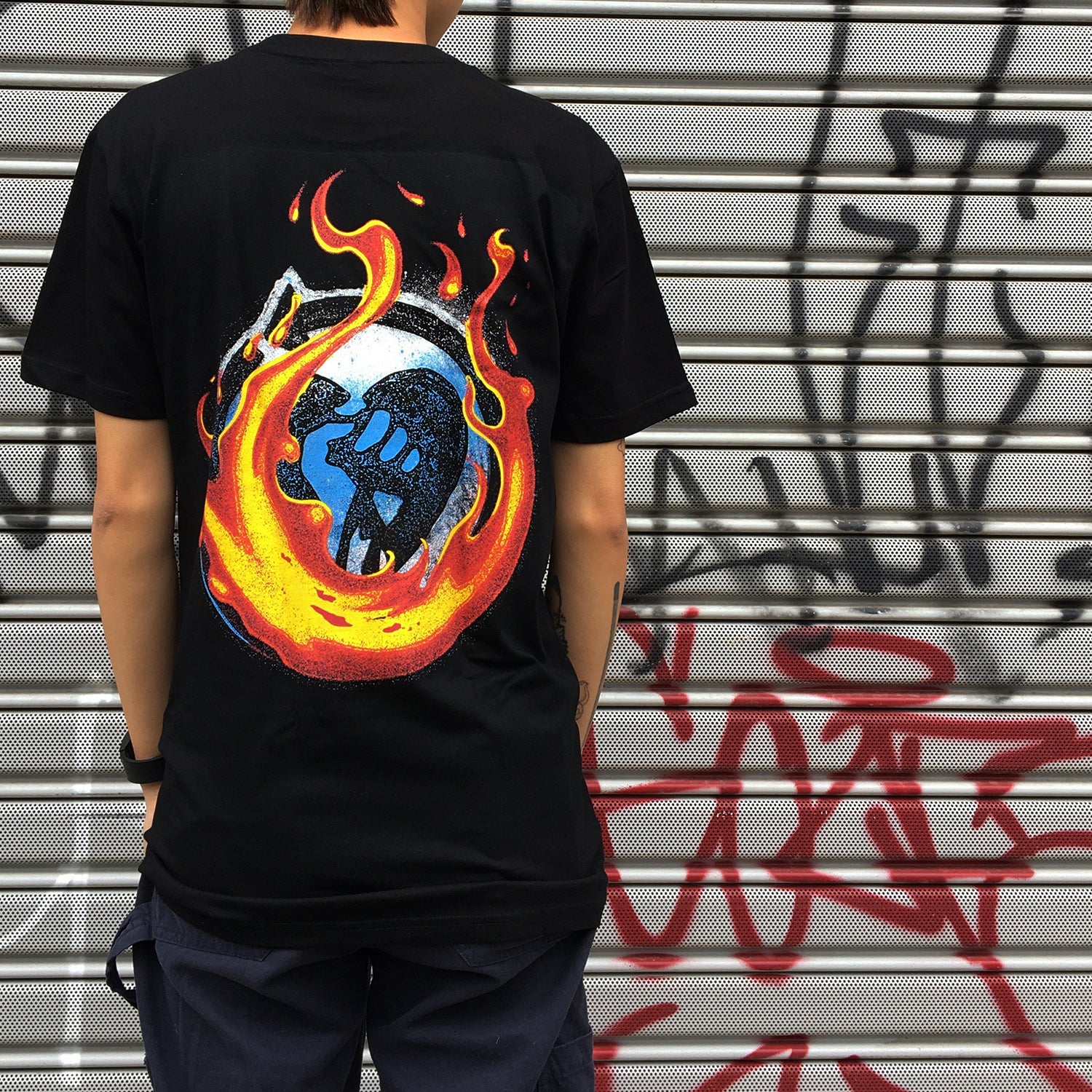 Rise Against - Flamed Heartfist T-Shirt (Black)