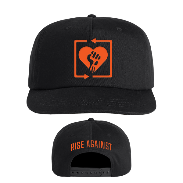 Rise Against - Square Heart Fist Logo Snapback (Black)