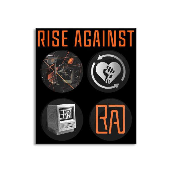 Rise Against - Ricochet 4 Button Pack with Backer Card (Black)