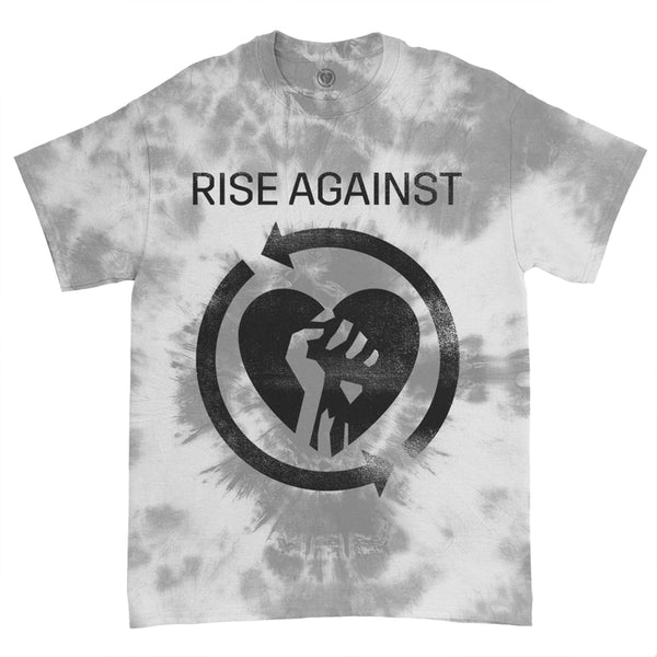 Rise Against - Logo Dyed T-Shirt (Spider Silver)