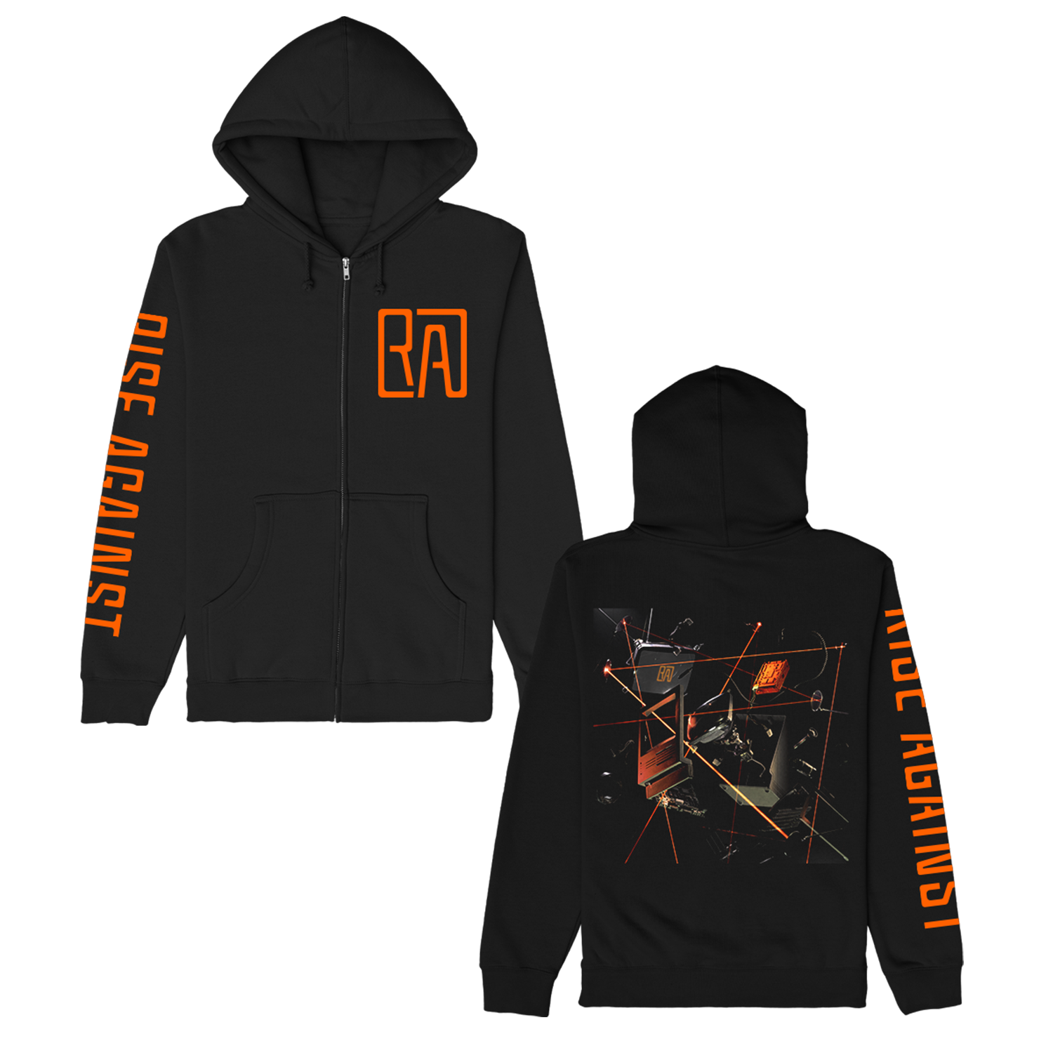 Rise Against - Ricochet Zip-Up Hoodie (Black)