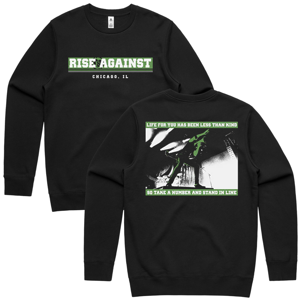 Rise Against - Stand In Line Crewneck (Black)