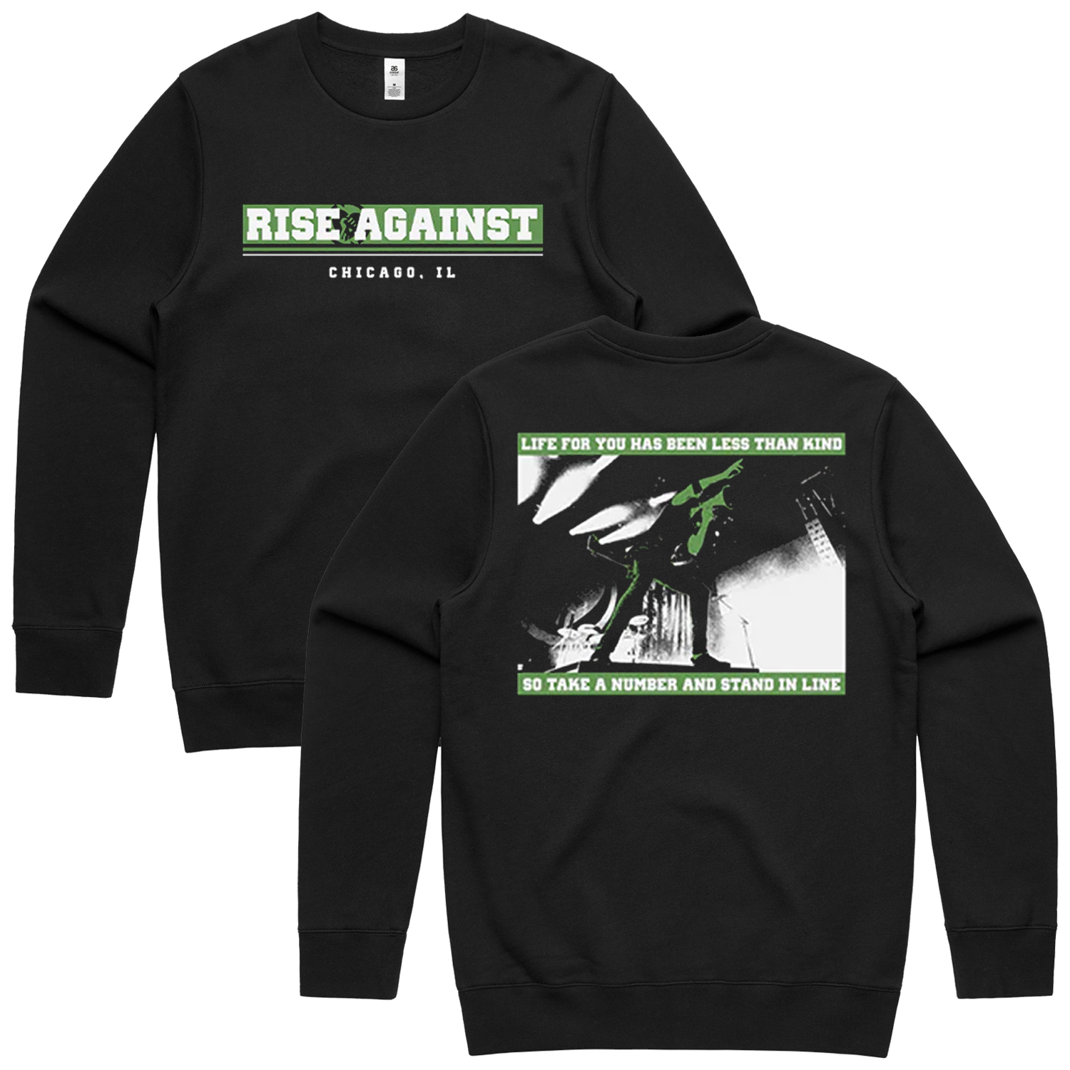 Rise Against - Stand In Line Crewneck (Black)