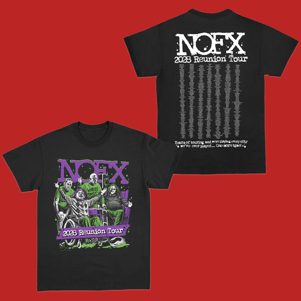 NOFX - Reunion 2028 (Every City Ever) T-Shirt (Black)