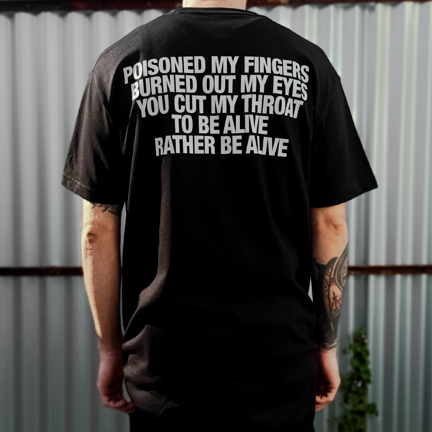 Rather Be Dead Lyric T-Shirt (Black)
