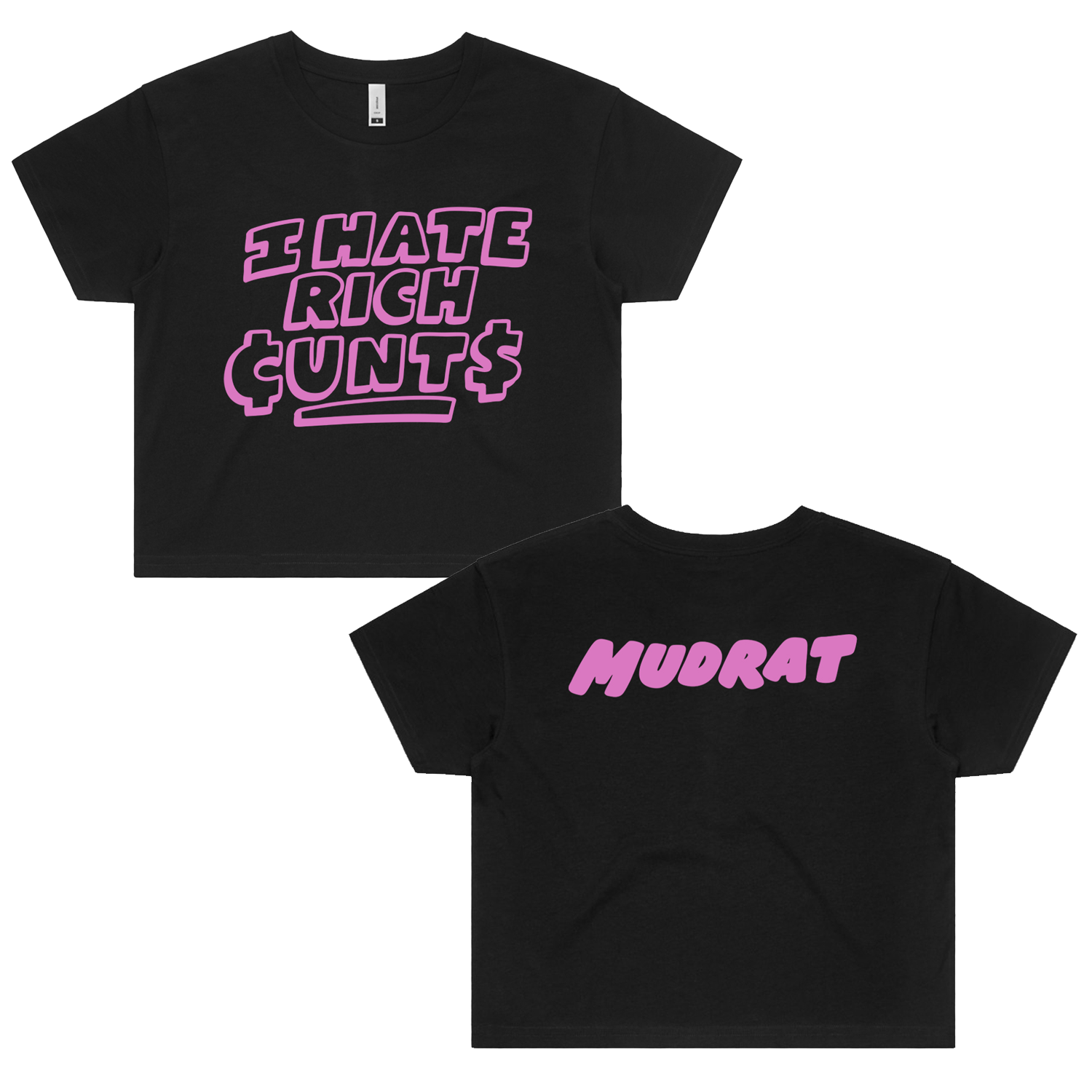 Rich C_nts Crop Tee (Black)