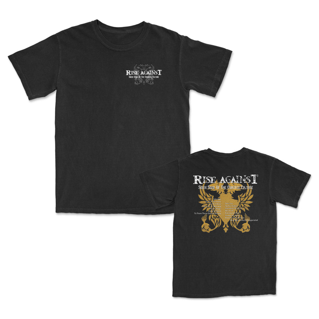 Rise Against - Siren Song 20th Anniversary Crest and Tracklist Tee (Black)