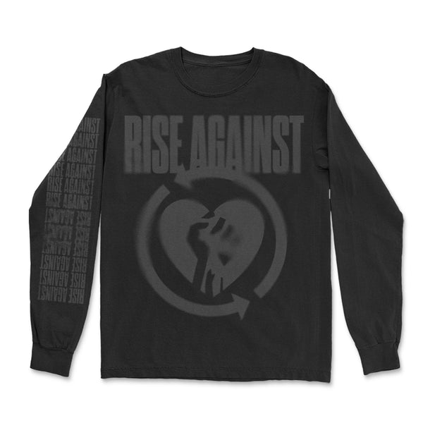 Rise Against - Blurred Heart Fist Longsleeve (Black)