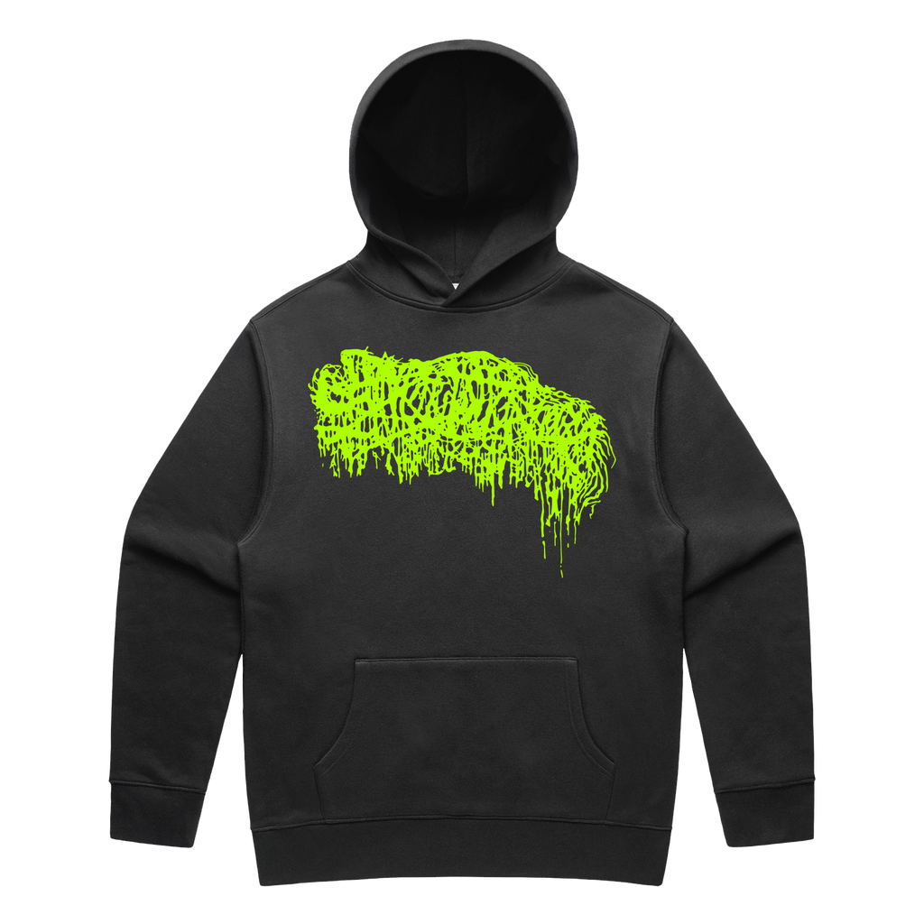 Sanguisugabogg - Green Logo Hoodie (Faded Black)