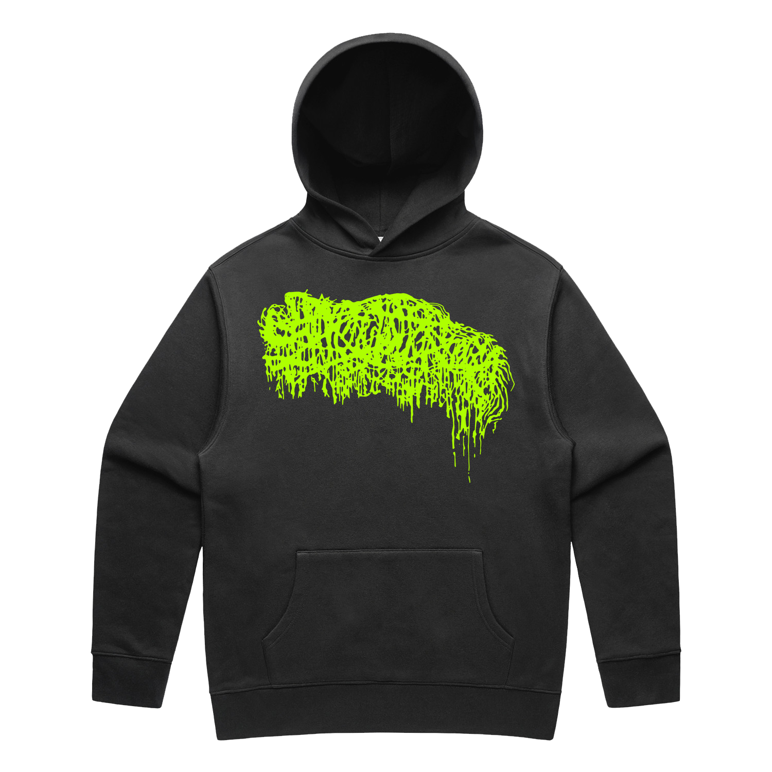 Sanguisugabogg - Green Logo Hoodie (Faded Black)