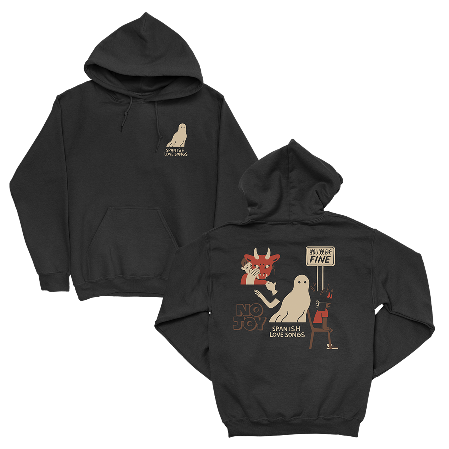 Spanish Love Songs - Ghost Hoodie (Black)